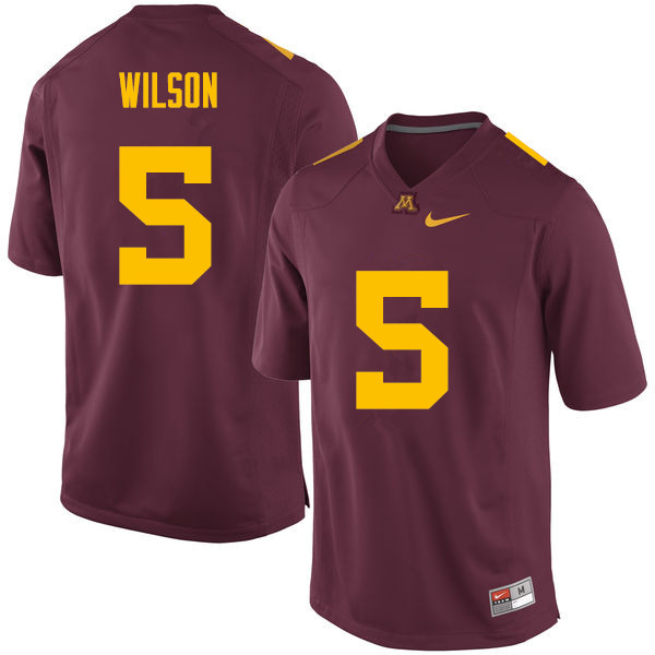 Men #5 Damien Wilson Minnesota Golden Gophers College Football Jerseys Sale-Maroon - Click Image to Close